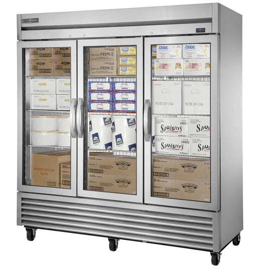 True T-72FG-HC~FGD01 Reach-In Freezer, 78 1/8" Wide, 3 Doors, 9 Shelves, T-Series - TheChefStore.Com