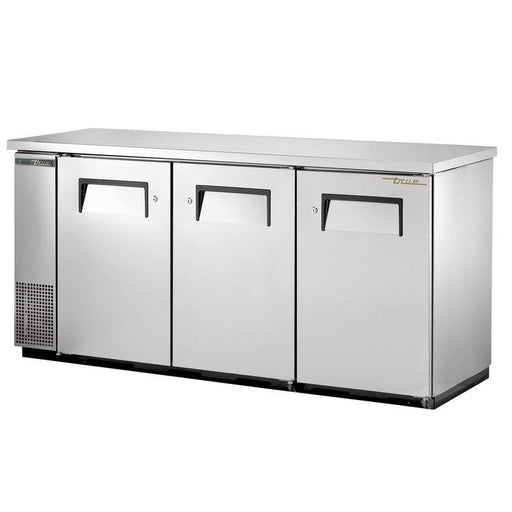 True TBB-24-72-S-HC Back Bar Cooler, 73 1/8" Wide, 3 Doors - TheChefStore.Com