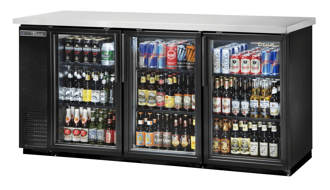 True TBB-24-72G-HC-LD Back Bar Cooler, 73 1/8" Wide, 3 Doors - TheChefStore.Com