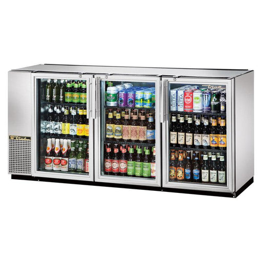 True TBB-24GAL-72G-S-HC-LD Back Bar Cooler, 71 7/8" Wide, 3 Doors - TheChefStore.Com