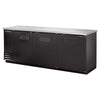 True TBB-4-HC Back Bar Cooler, 90 3/8" Wide, 3 Doors - TheChefStore.Com