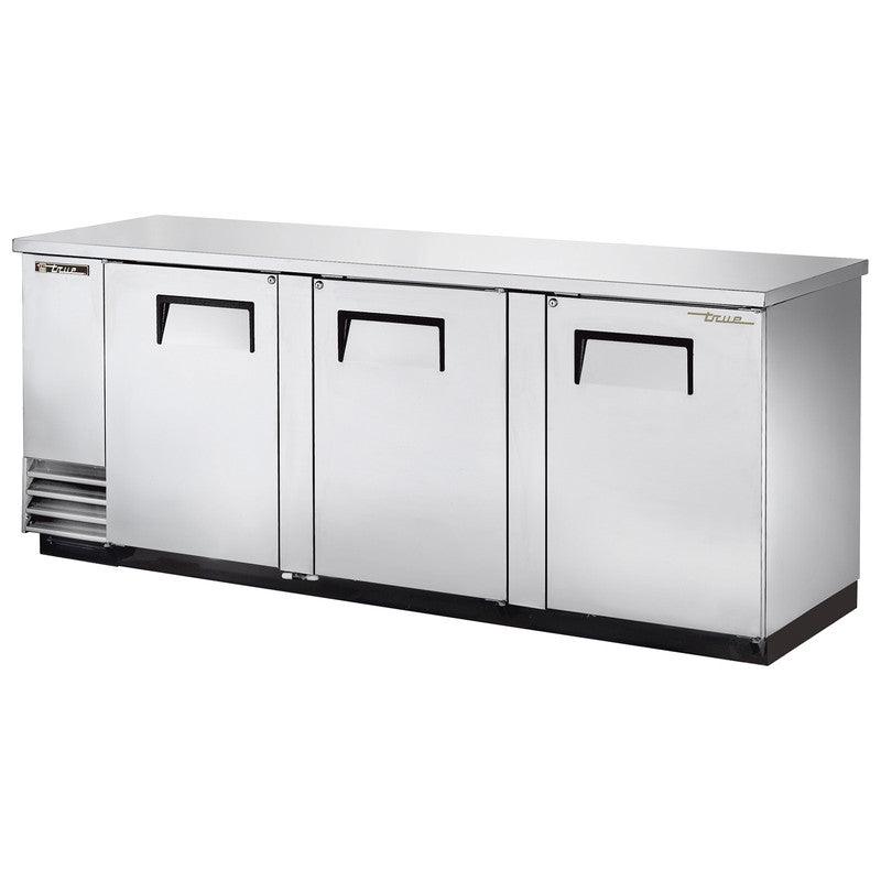 True TBB-4-S-HC Back Bar Cooler, 90 3/8" Wide, 3 Doors - TheChefStore.Com