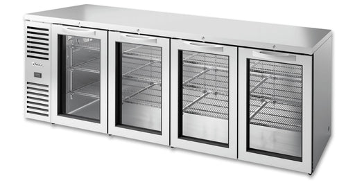 True TBR108-RISZ1-L-S-GGGG-1 Back Bar Cooler, 108" Wide, 4 Doors - TheChefStore.Com