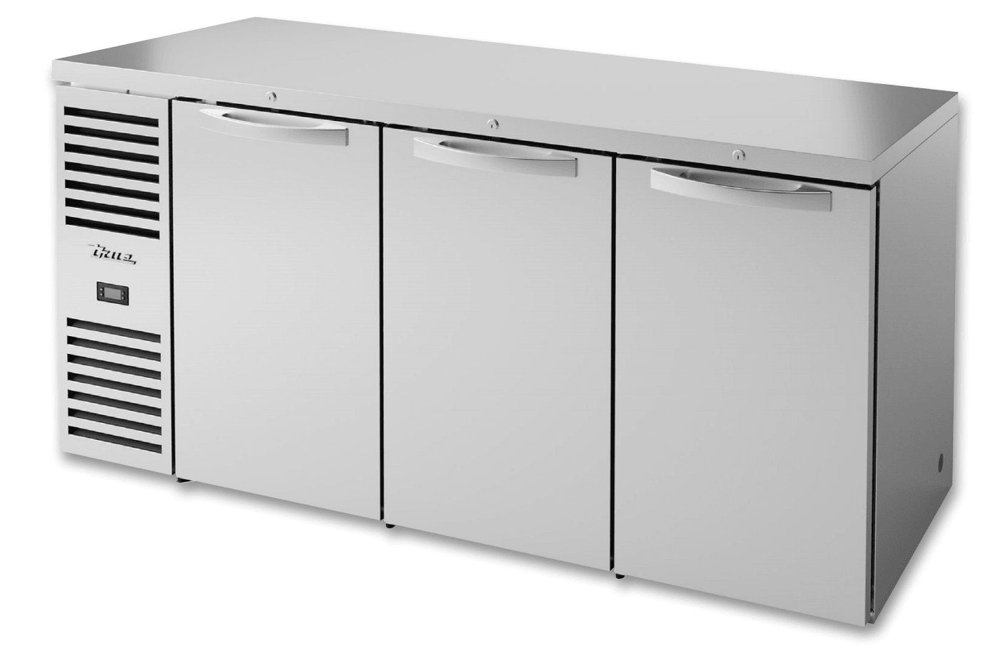 True TBR72-RISZ1-L-S-SSS-1 Back Bar Cooler, 72" Wide, 3 Doors - TheChefStore.Com