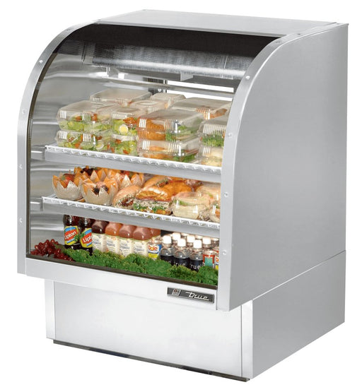 True TCGG-36-S-LD Refrigerated Deli Display Case, 36 1/4" Wide, 2 Doors, 2 Shelves - TheChefStore.Com