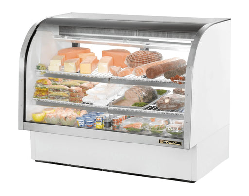 True TCGG-60-LD Refrigerated Deli Display Case, 60 1/4" Wide, 2 Doors, 4 Shelves - TheChefStore.Com