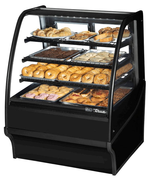 True TDM-DC-36-GE/GE-S-W Non-Refrigerated Bakery Display Case, 36 1/4" Wide, 2 Doors, 3 Shelves - TheChefStore.Com