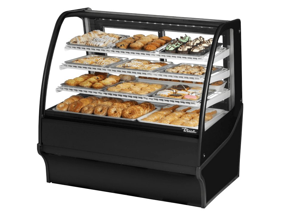 True TDM-DC-48-GE/GE-B-W Non-Refrigerated Bakery Display Case, 48 1/4" Wide, 2 Doors, 3 Shelves - TheChefStore.Com