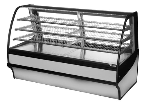 True TDM-DC-77-GE/GE-S-W Non-Refrigerated Bakery Display Case, 77 1/4" Wide, 2 Doors, 3 Shelves - TheChefStore.Com