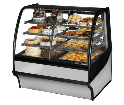 True TDM-DZ-48-GE/GE-S-S Refrigerated and Non Refrigerated Display Case, 48 1/4" Wide, 2 Doors, 6 Shelves - TheChefStore.Com