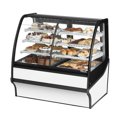 True TDM-DZ-48-GE/GE-S-W Refrigerated and Non Refrigerated Display Case, 48 1/4" Wide, 2 Doors, 6 Shelves - TheChefStore.Com