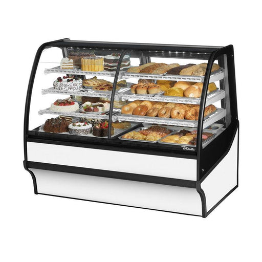 True TDM-DZ-59-GE/GE-S-W Refrigerated and Non Refrigerated Display Case, 59 1/4" Wide, 2 Doors, 6 Shelves - TheChefStore.Com