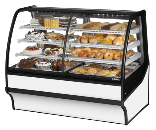 True TDM-DZ-59-GE/GE-W-W Refrigerated and Non Refrigerated Display Case, 59 1/4" Wide, 2 Doors, 6 Shelves - TheChefStore.Com