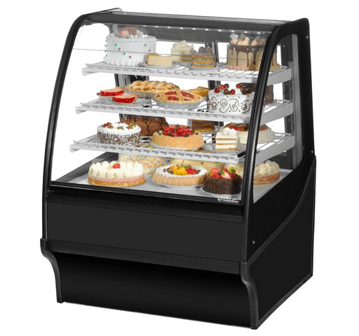 True TDM-R-36-GE/GE-B-W Refrigerated Bakery Display Case, 36 1/4" Wide, 2 Doors, 3 Shelves - TheChefStore.Com