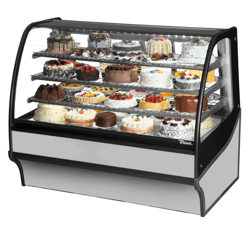True TDM-R-59-GE/GE-S-S Refrigerated Bakery Display Case, 59 1/4" Wide, 2 Doors, 3 Shelves - TheChefStore.Com