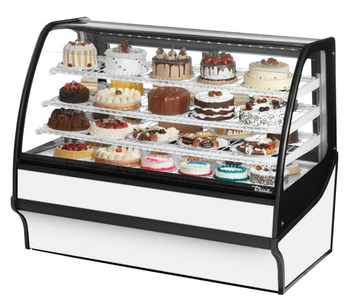 True TDM - R - 59 - GE/GE - W - W Refrigerated Bakery Display Case, 59 1/4" Wide, 2 Doors, 3 Shelves