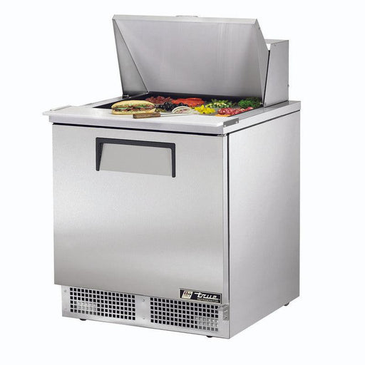 True TFP-32-12M Sandwich Prep Table, 32 1/8" Wide, 1 Door, 2 Shelves, 12 Pans (Tops) - TheChefStore.Com