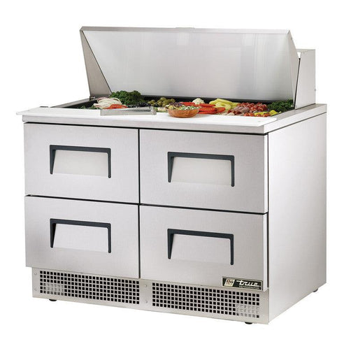 True TFP-48-18M-D-4 Sandwich Prep Table, 48 1/8" Wide, 18 Pans (Tops) - TheChefStore.Com