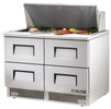 True TFP-48-18M-D-4~SPEC3 Sandwich Prep Table, 48 1/8" Wide, 18 Pans (Tops) - TheChefStore.Com