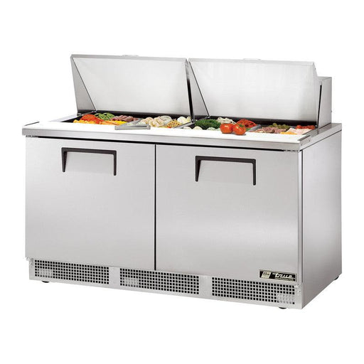 True TFP-64-24M Sandwich Prep Table, 64 1/8" Wide, 2 Doors, 4 Shelves, 24 Pans (Tops) - TheChefStore.Com