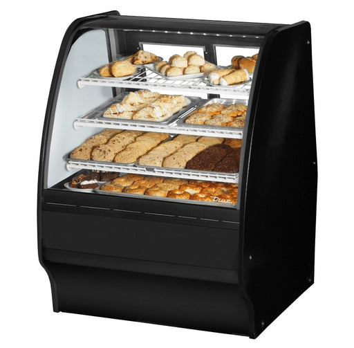 True TGM-DC-36-SC/SC-S-W Non-Refrigerated Bakery Display Case, 36 1/4" Wide, 2 Doors, 6 Shelves - TheChefStore.Com