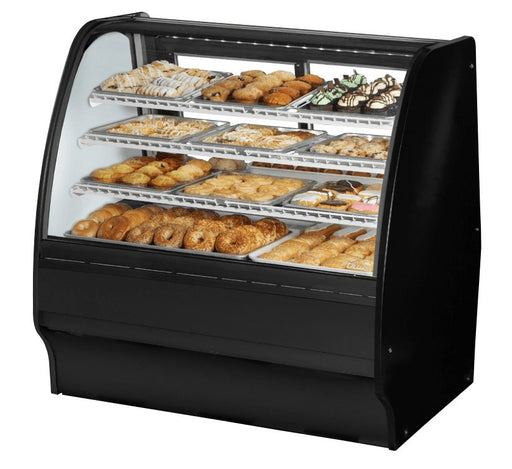 True TGM-DC-48-SC/SC-B-W Non-Refrigerated Bakery Display Case, 48 1/4" Wide, 2 Doors, 6 Shelves - TheChefStore.Com