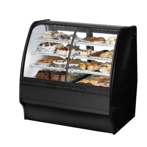 True TGM-DZ-48-SC/SC-B-W Refrigerated and Non Refrigerated Display Case, 48 1/4" Wide, 2 Doors, 6 Shelves - TheChefStore.Com