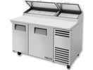 True TPP-AT-60-HC Pizza Prep Table, 60 1/4" Wide, 2 Doors, 4 Shelves, 8 Pans (Tops) - TheChefStore.Com