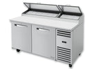 True TPP-AT-67-HC~SPEC3 Pizza Prep Table, 67 3/8" Wide, 2 Doors, 4 Shelves, 9 Pans (Tops) - TheChefStore.Com