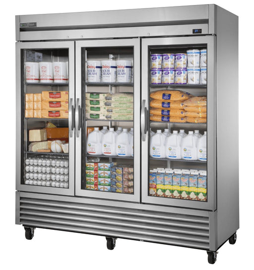 True TS-72G-HC~FGD01 Reach-In Refrigerator, 78 1/8" Wide, 3 Doors, 9 Shelves, TS-Series - TheChefStore.Com