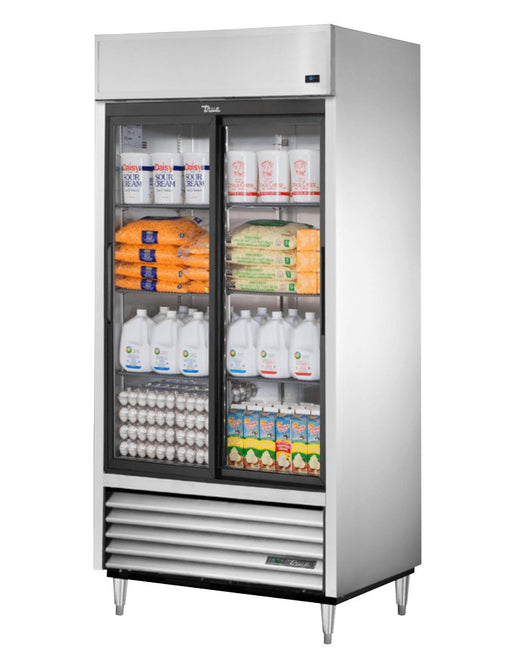 True TSD-33G-HC-LD Reach-In Refrigerator, 39 1/2" Wide, 2 Doors, 6 Shelves, TSD Series - TheChefStore.Com