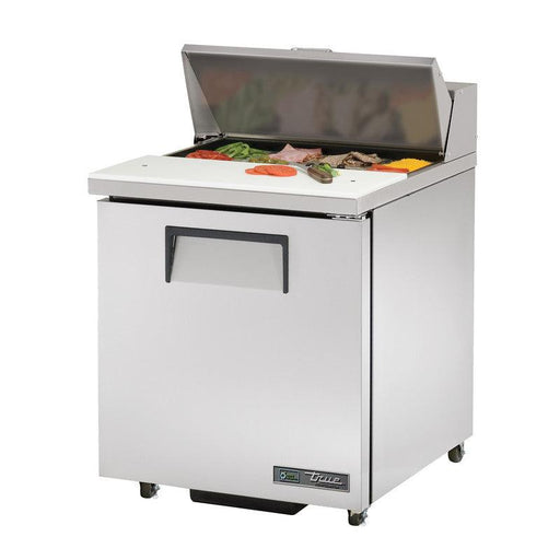 True TSSU-27-08-ADA-HC Sandwich Prep Table, 27 5/8" Wide, 1 Door, 2 Shelves, 8 Pans (Tops) - TheChefStore.Com