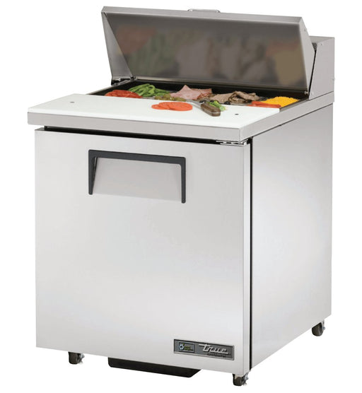 True TSSU-27-08-ADA-HC Sandwich Prep Table, 27 5/8" Wide, 1 Door, 2 Shelves, 8 Pans (Tops) - TheChefStore.Com