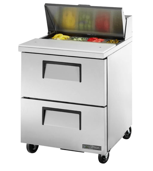 True TSSU-27-08D-2-HC Sandwich Prep Table, 27 5/8" Wide, 8 Pans (Tops) - TheChefStore.Com