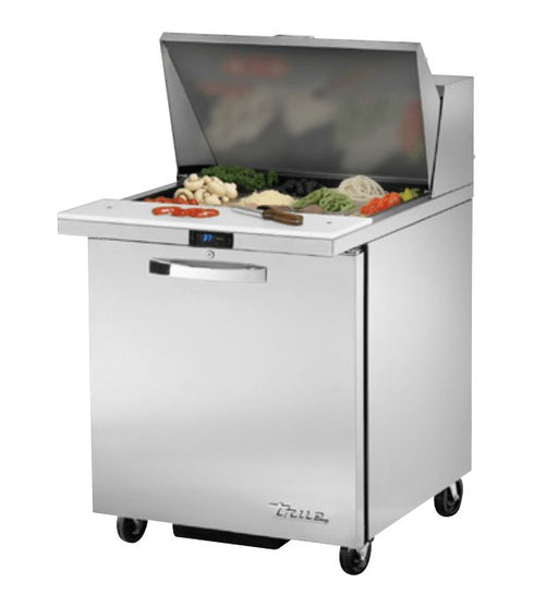 True TSSU-27-12M-B-ADA-HC~SPEC3 Sandwich Prep Table, 275/8" Wide, 1 Door, 2 Shelves, 12 Pans (Tops) - TheChefStore.Com