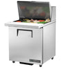 True TSSU-27-12M-C-ADA-HC Sandwich Prep Table, 275/8" Wide, 1 Door, 2 Shelves, 12 Pans (Tops) - TheChefStore.Com