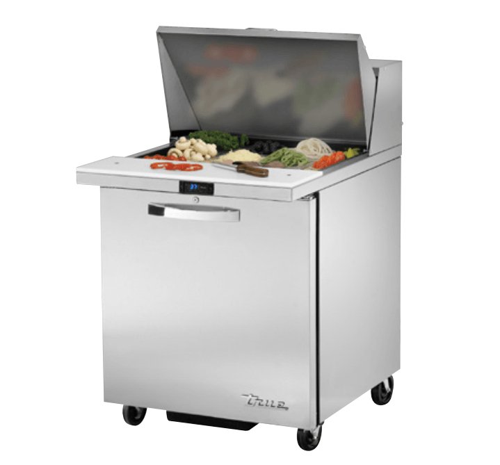 True TSSU-36-12M-B-ADA-HC~SPEC3 Sandwich Prep Table, 36 3/8" Wide, 2 Doors, 4 Shelves, 12 Pans (Tops) - TheChefStore.Com