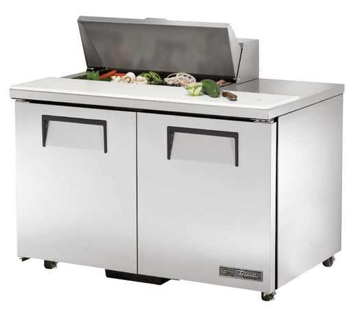 True TSSU-48-08-ADA-HC Sandwich Prep Table, 483/8" Wide, 2 Doors, 4 Shelves, 8 Pans (Tops) - TheChefStore.Com