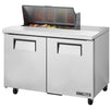 True TSSU-48-08-HC~SPEC3 Sandwich Prep Table, 48 3/8" Wide, 2 Doors, 4 Shelves, 8 Pans (Tops) - TheChefStore.Com