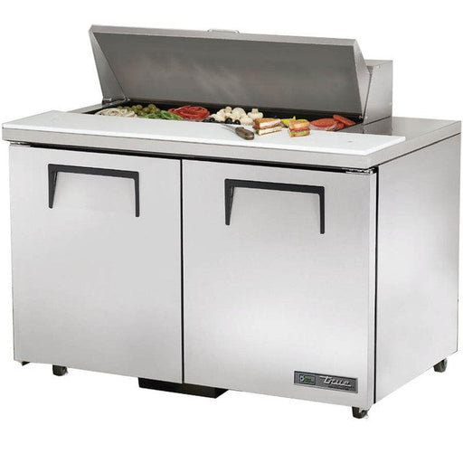 True TSSU-48-10-ADA-HC Sandwich Prep Table, 483/8" Wide, 2 Doors, 4 Shelves, 10 Pans (Tops) - TheChefStore.Com