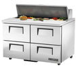 True TSSU-48-12D-4-HC Sandwich Prep Table, 48 3/8" Wide, 12 Pans (Tops) - TheChefStore.Com