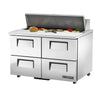 True TSSU-48-12D-4-HC Sandwich Prep Table, 48 3/8" Wide, 12 Pans (Tops) - TheChefStore.Com