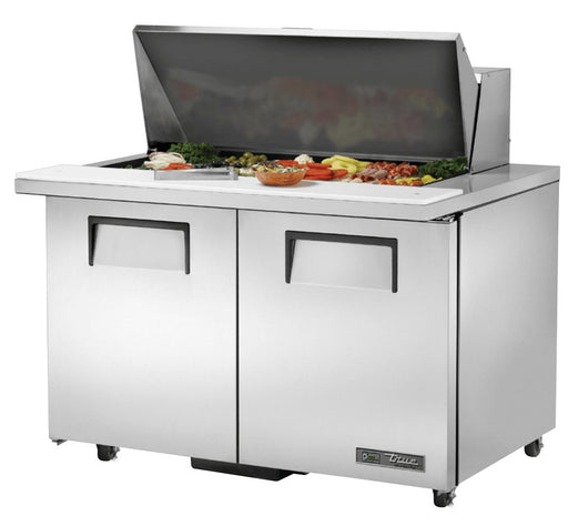 True TSSU-48-18M-B-ADA-HC Sandwich Prep Table, 483/8" Wide, 2 Doors, 4 Shelves, 18 Pans (Tops) - TheChefStore.Com