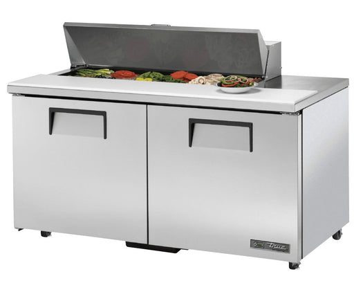 True TSSU - 60 - 12 - ADA - HC Sandwich Prep Table, 603/8" Wide, 2 Doors, 4 Shelves, 12 Pans (Tops)