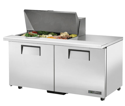 True TSSU-60-15M-B-ADA-HC Sandwich Prep Table, 603/8" Wide, 2 Doors, 4 Shelves, 15 Pans (Tops) - TheChefStore.Com