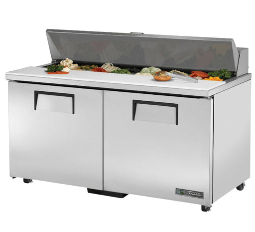 True TSSU-60-16-ADA-HC Sandwich Prep Table, 603/8" Wide, 2 Doors, 4 Shelves, 16 Pans (Tops) - TheChefStore.Com