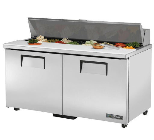 True TSSU - 60 - 16 - ADA - HC Sandwich Prep Table, 603/8" Wide, 2 Doors, 4 Shelves, 16 Pans (Tops)