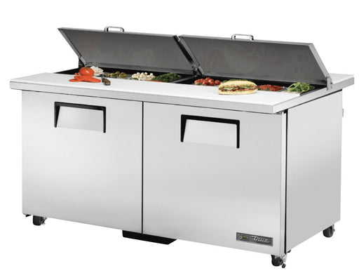 True TSSU-60-16-DS-ST-ADA-HC Sandwich Prep Table, 603/8" Wide, 2 Doors, 4 Shelves, 16 Pans (Tops) - TheChefStore.Com