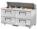 True TSSU-60-16D-4-ADA-HC Sandwich Prep Table, 60 3/8" Wide, 16 Pans (Tops) - TheChefStore.Com