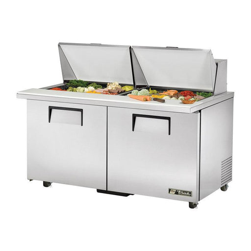 True TSSU-60-24M-B-ST-ADA-HC Sandwich Prep Table, 60 3/8" Wide, 2 Doors, 4 Shelves, 24 Pans (Tops) - TheChefStore.Com